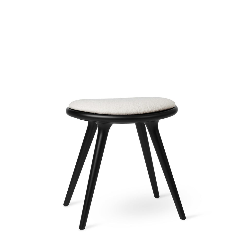 Low Stool 47 cm in Black Beech with Kvadrat Baru 0200