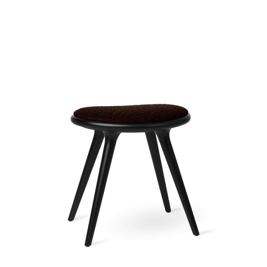 Low Stool 47 cm in Black Beech with Kvadrat Baru 0390