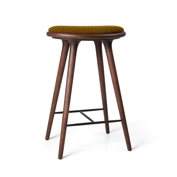 High Stool | Brown Beech w. Kvadrat Baru 0450 | 69 cm | by Space Copenhagen