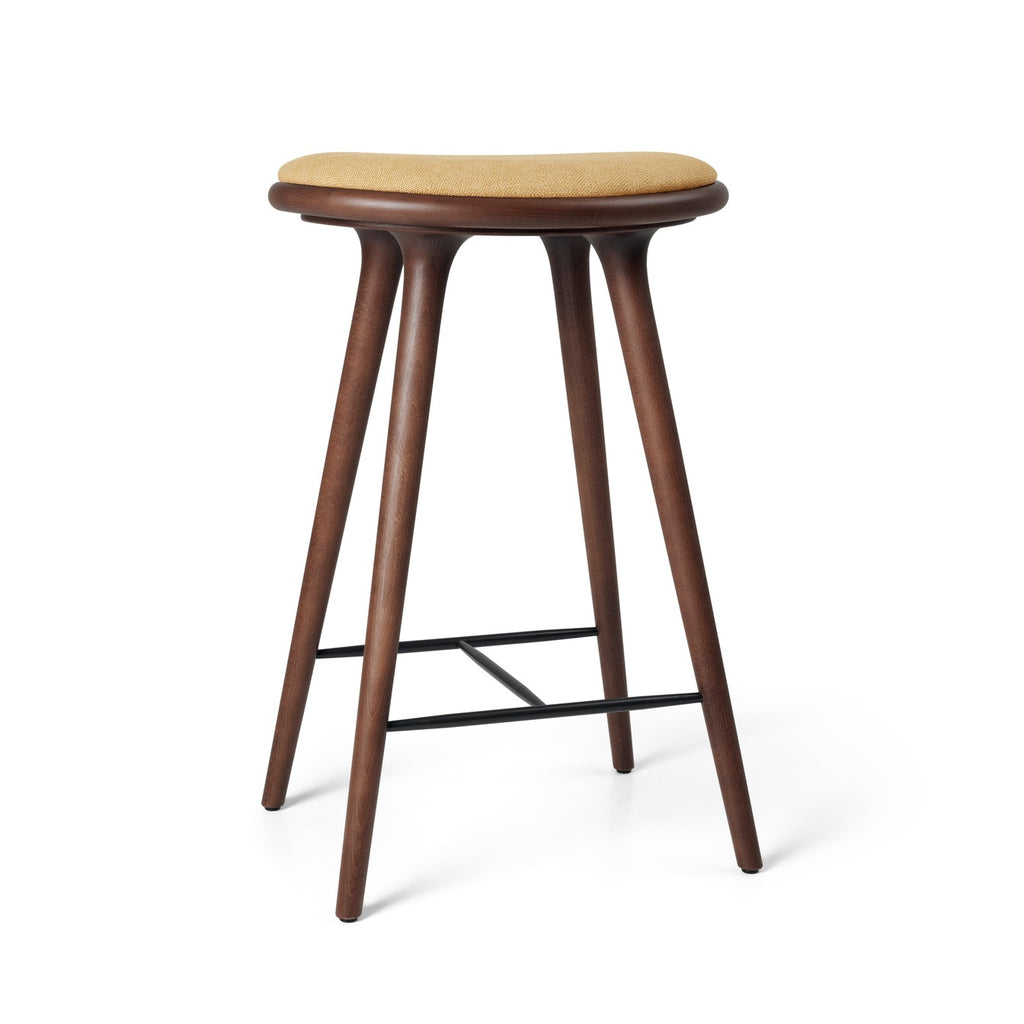 High Stool 69 cm in Brown Beech with Kvadrat Clay 0007