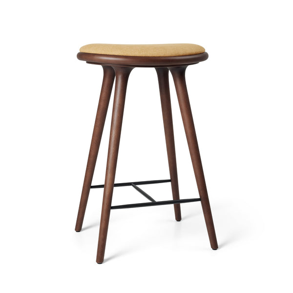 High Stool | Brown Beech w. Kvadrat Clay 0007 | 69 cm | by Space Copenhagen