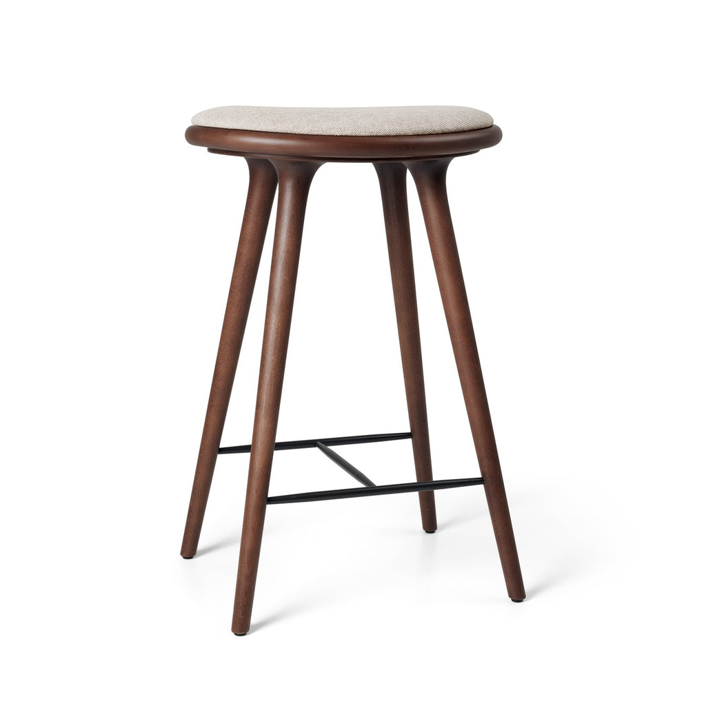 High Stool 69 cm in Brown Beech with Kvadrat Clay 0012