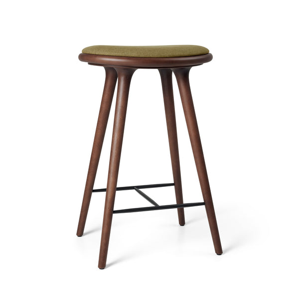 High Stool | Brown Beech w. Kvadrat Clay 0017 | 69 cm | by Space Copenhagen