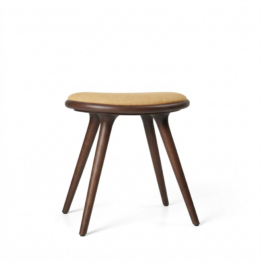 Low Stool 47 cm in Brown Beech with Kvadrat Clay 0007