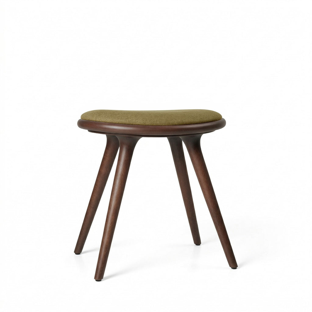 Low Stool 47 cm in Brown Beech with Kvadrat Clay 0017