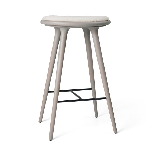 High Stool | Grey Beech w. Kvadrat Baru 0200 | 74 cm | by Space Copenhagen