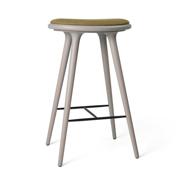 High Stool | Grey Beech w. Kvadrat Clay 0017 | 74 cm | by Space Copenhagen