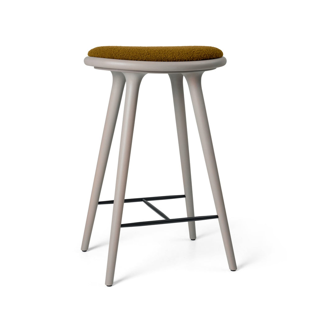 High Stool 69 cm in Grey Beech with Kvadrat Baru 0450