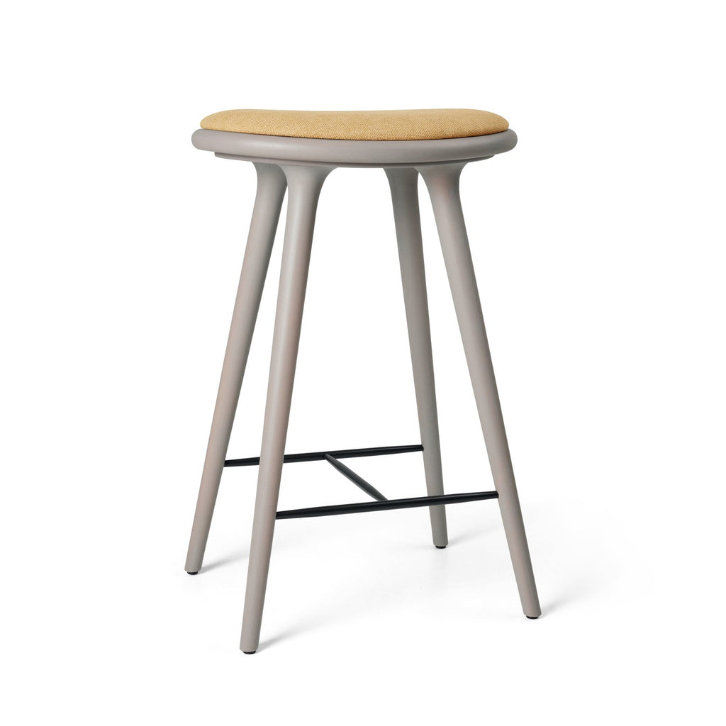 High Stool 69 cm in Grey Beech with Kvadrat Clay 0007