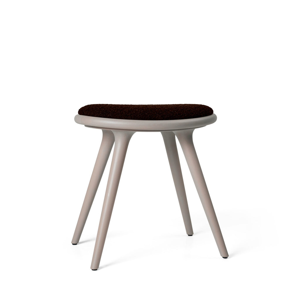 Low Stool 47 cm in Grey Beech with Kvadrat Baru 0390