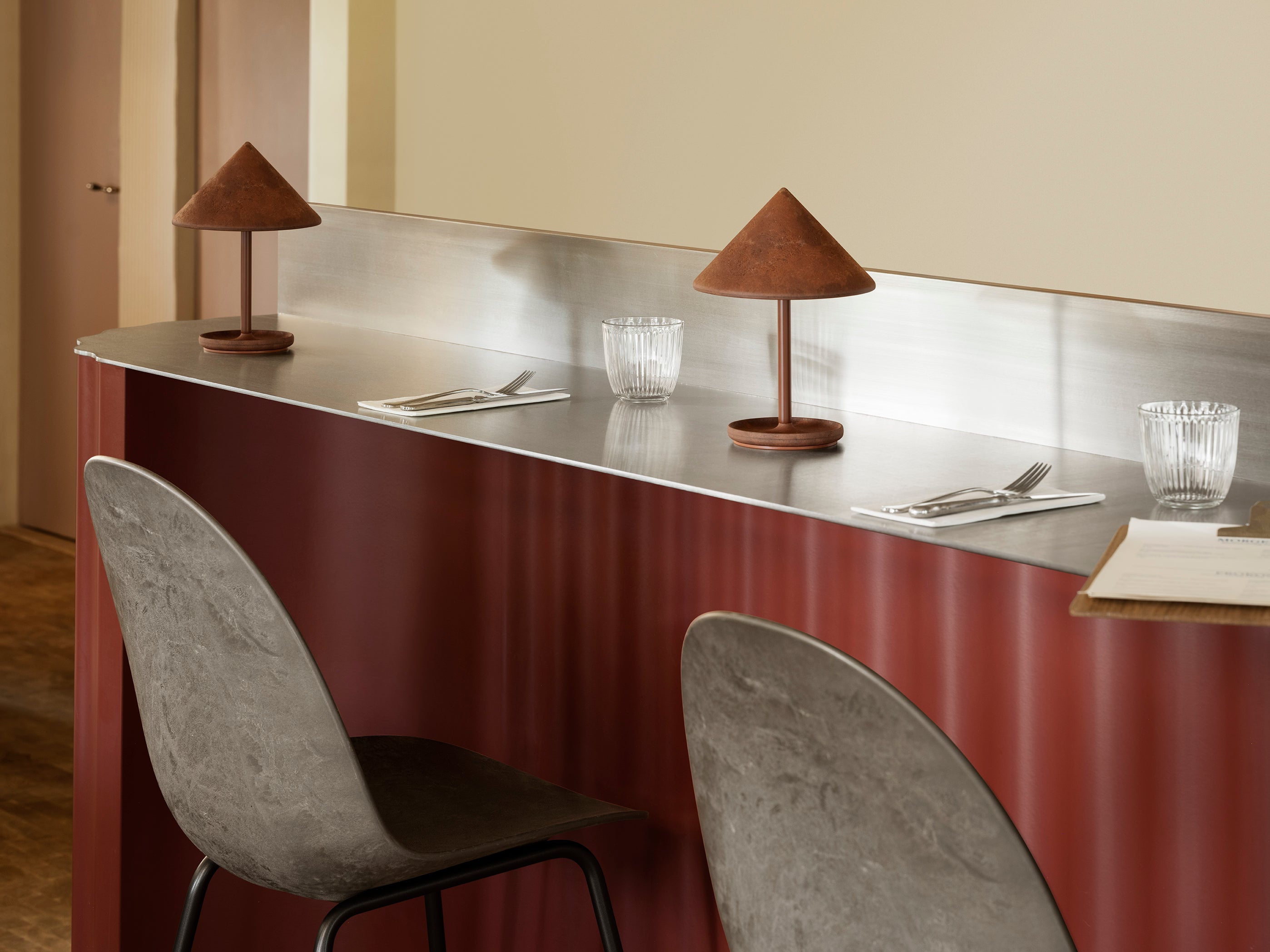 Terra Portable Lamp | Coffee Rust Red | by OEO Studio