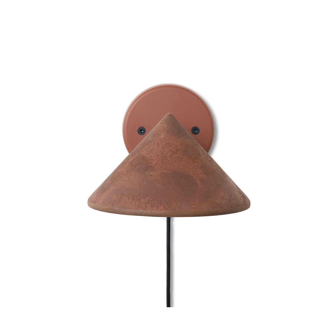 Terra Wall Lamp in Coffee Waste Rust Red, front view
