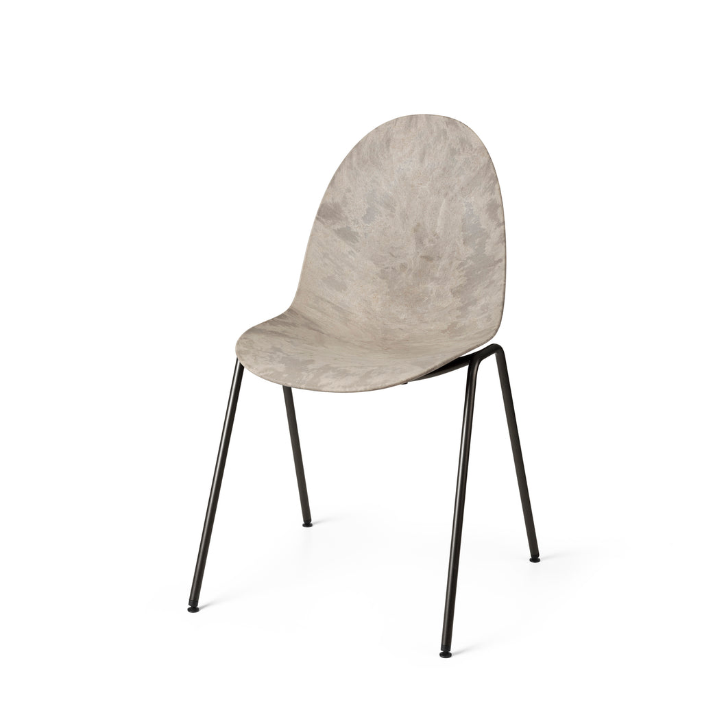 Eternity Sidechair | Full Front Uphol.| Wood Waste Grey | by Space Copenhagen