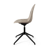 Eternity Swivel | Black Base | Uphol. Seat | Wood Waste Grey | by Space Copenhagen