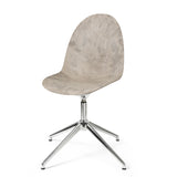 Eternity Swivel | Polished Base | Uphol. Seat | Wood Waste Grey | by Space Copenhagen