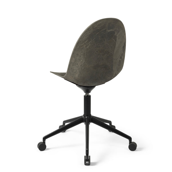 Eternity Swivel | Black Base w/ castors | Coffee Waste Dark | by Space Copenhagen