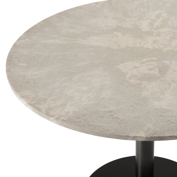 Mater Dining Table | Wood Waste Grey | H 70 cm | Ø 100 cm