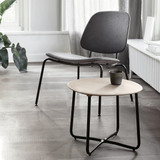 Lily Side Table H 35 cm in Coffee Waste Dark, in an interior setting