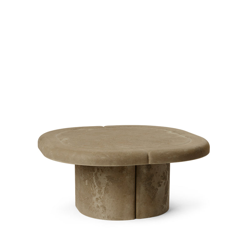 Alder Lounge Table Square in Earth Grey, front view