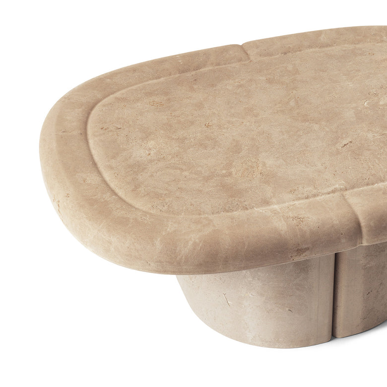 Alder Lounge Table Oval in Sand, detail