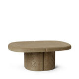Alder Lounge Table Oval in Earth Grey, front view