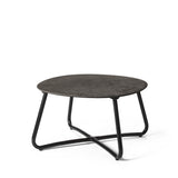 Lily Side Table H 25 cm in Coffee Waste Black, front view