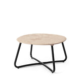 Lily Side Table H 25 cm in Wood Waste Grey, front view