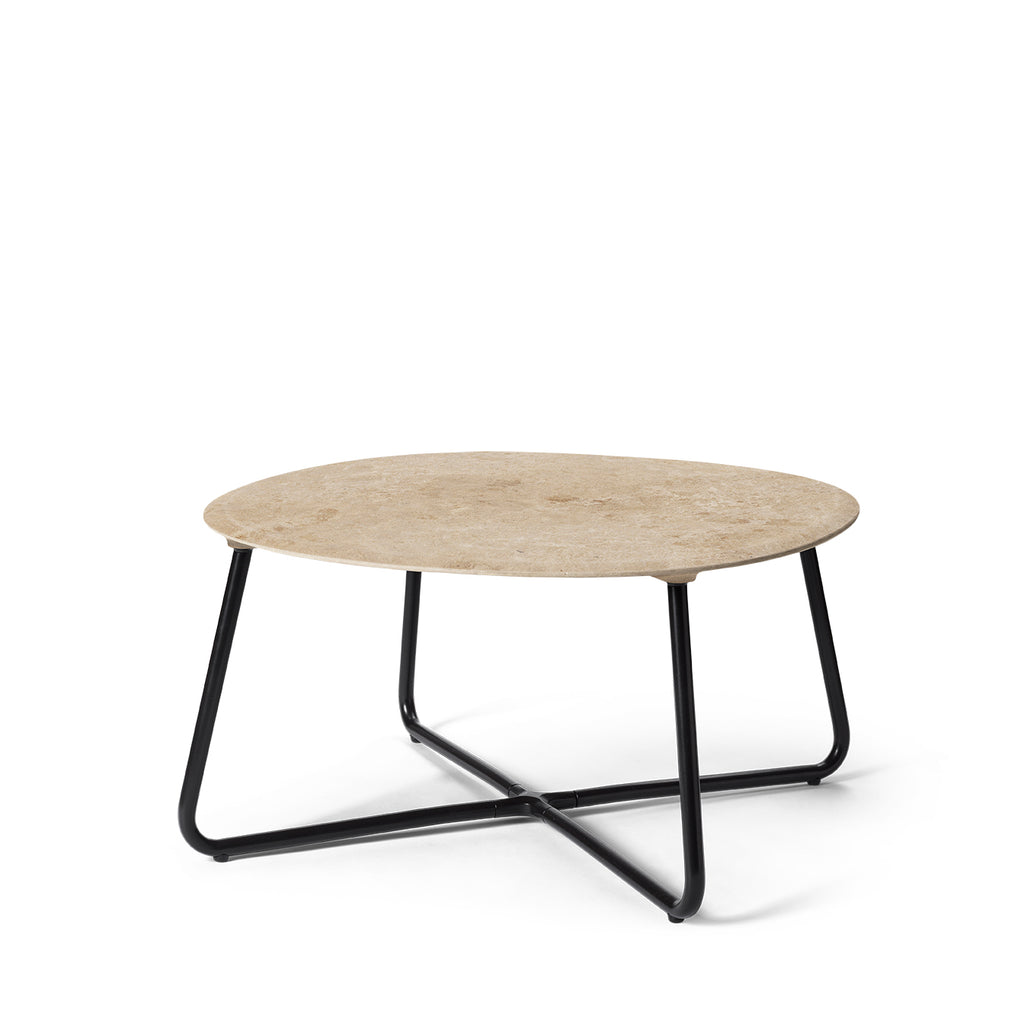 Lily Lounge Table Ø 60 cm in Coffee Waste Light, front view