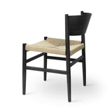 Nestor Sidechair | Black Beech | Natural paper cord seat | by Tom Stepp