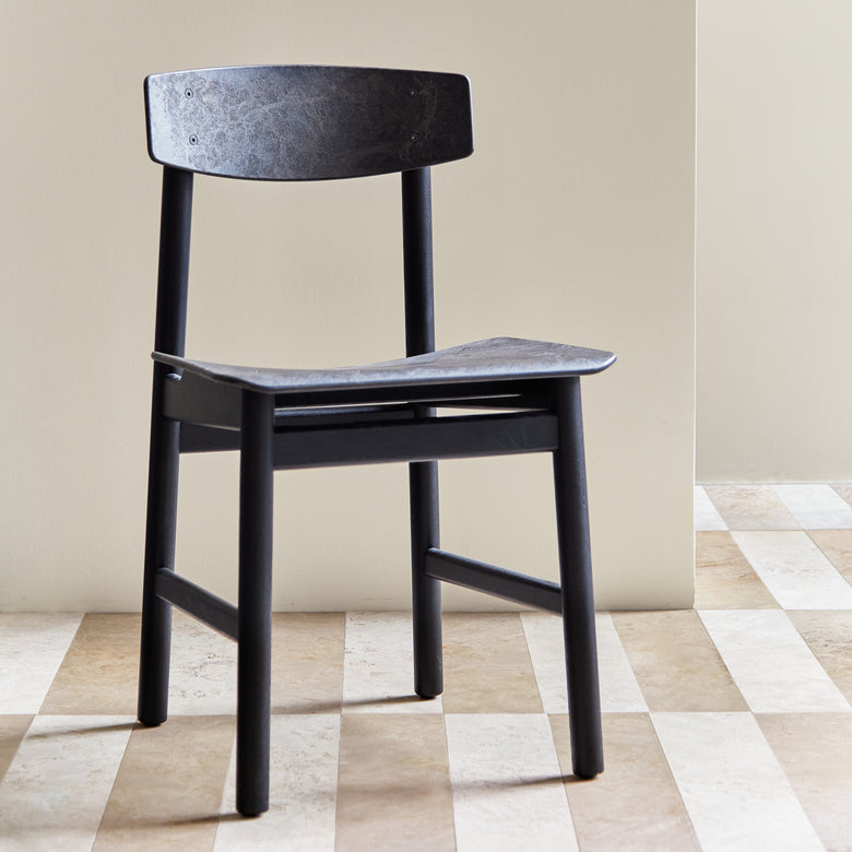 Conscious Chair 3162 in Black Stained Oak and Coffee Waste Black, image 5
