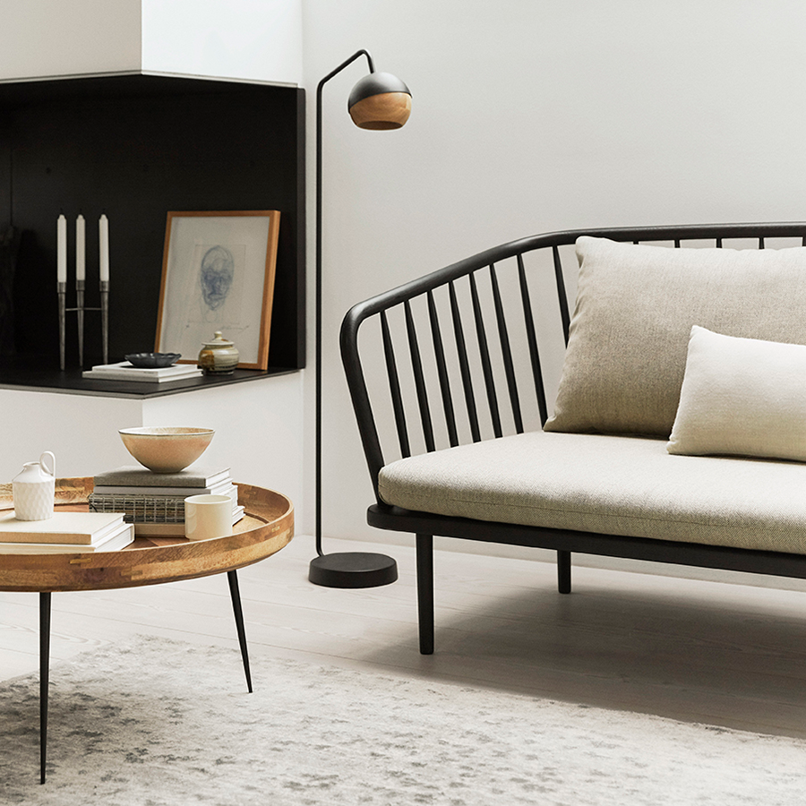 Bowl Table XL in Sirka Grey, in an interior setting, image 4