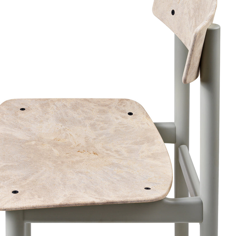 Conscious Chair 3162 in Grey Painted Beech and Wood Waste Grey, detail