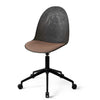 Eternity Swivel | Black Base w/ castors | Uphol. Seat | Coffee Waste Black | by Space Copenhagen