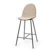 Eternity Counter Stool | Full Front Uphol. | Coffee Waste Black | by Space Copenhagen