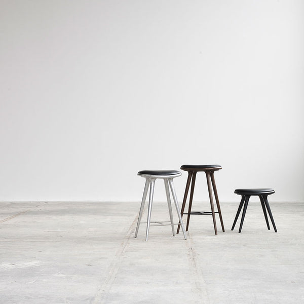 High Stool | Polished Recycled Aluminum | 69 cm | by Space Copenhagen